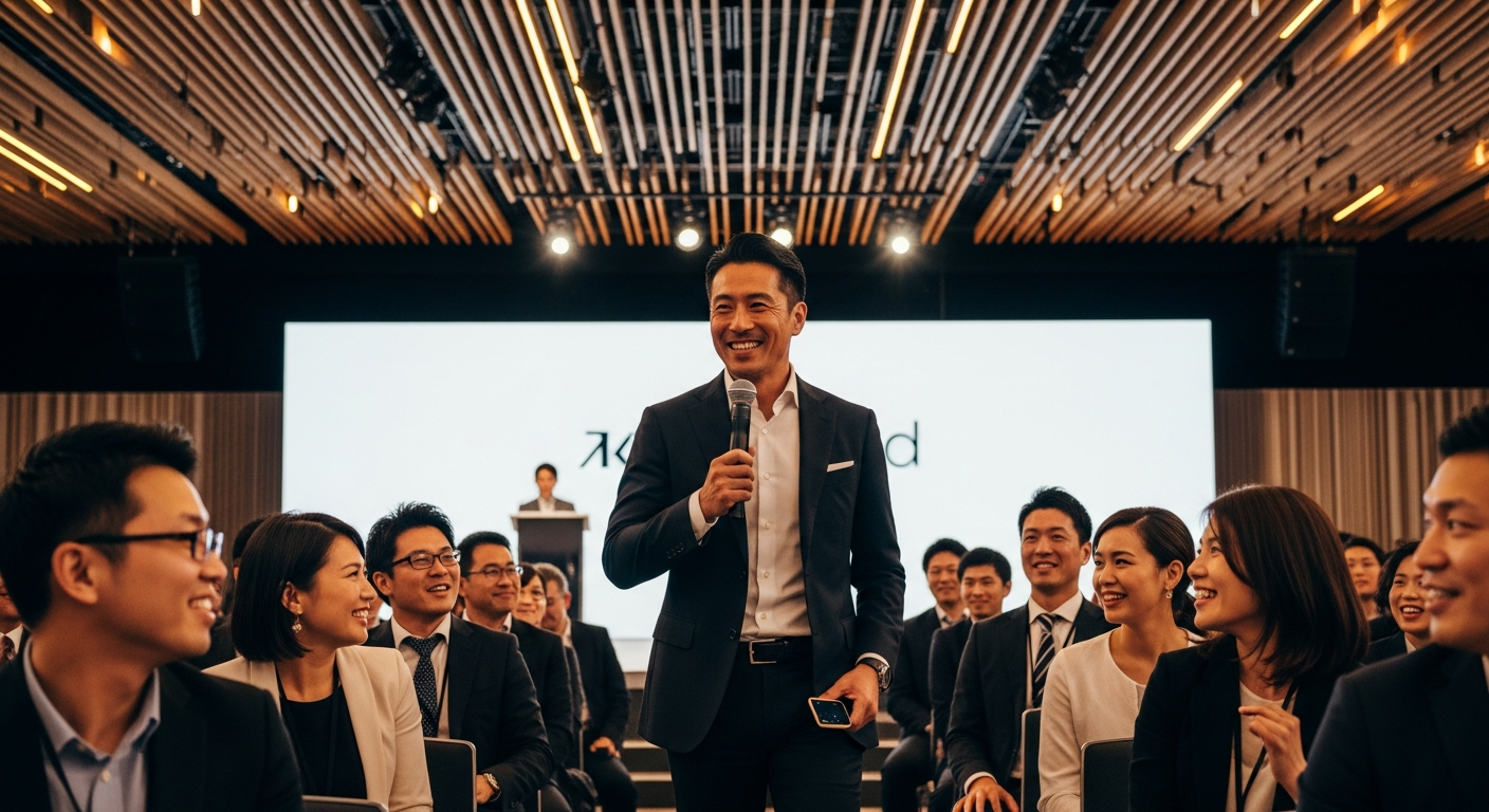 聴衆と対話する講演スタイル